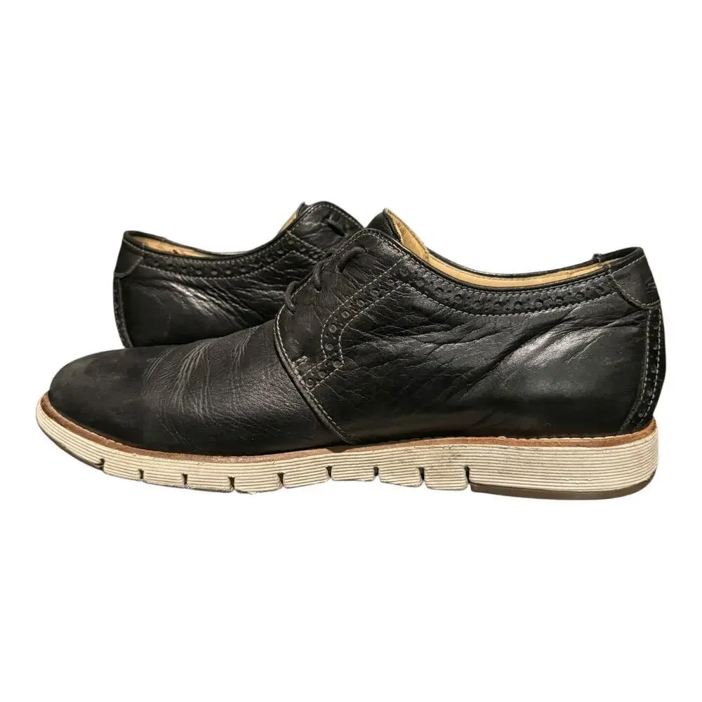 Johnston & Murphy Men’s Martell Brogue Dress Shoes Black Sheepskin Wingtip 9 M